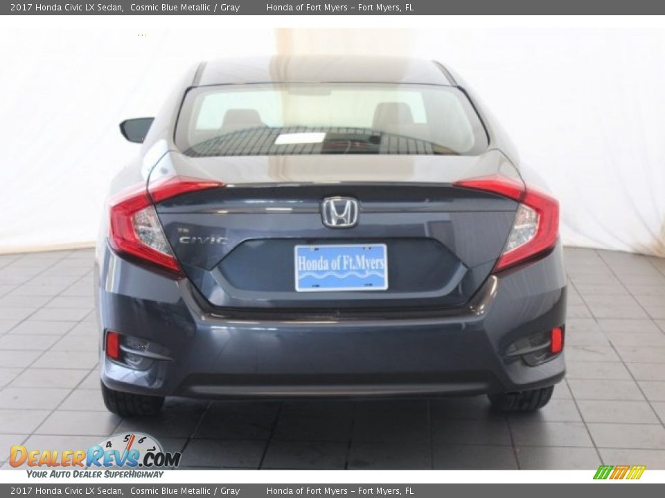 2017 Honda Civic LX Sedan Cosmic Blue Metallic / Gray Photo #6