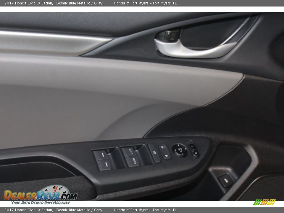 2017 Honda Civic LX Sedan Cosmic Blue Metallic / Gray Photo #8
