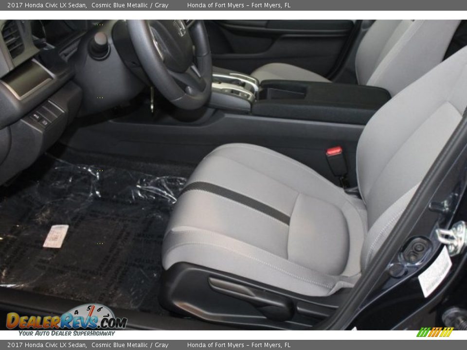 2017 Honda Civic LX Sedan Cosmic Blue Metallic / Gray Photo #10
