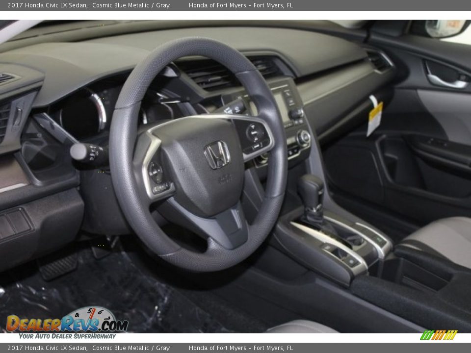 2017 Honda Civic LX Sedan Cosmic Blue Metallic / Gray Photo #11