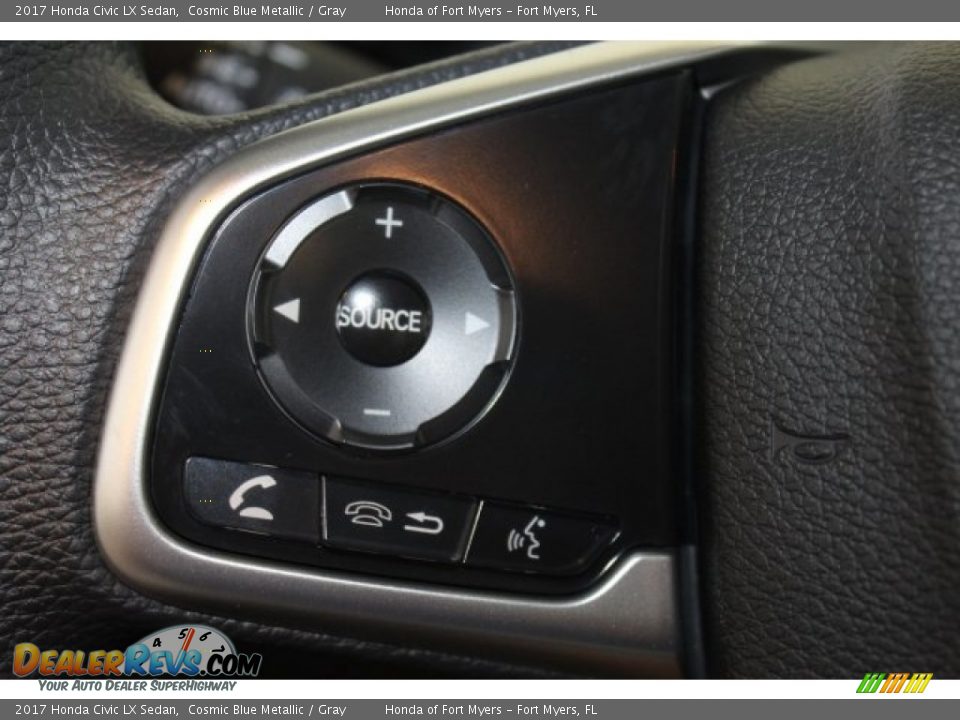 2017 Honda Civic LX Sedan Cosmic Blue Metallic / Gray Photo #12