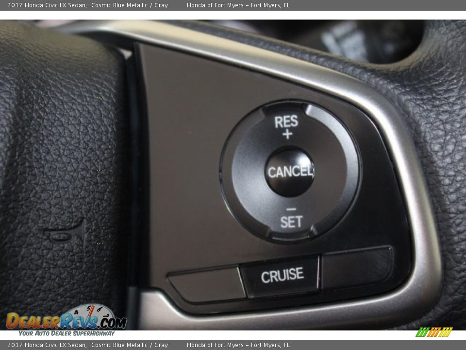 2017 Honda Civic LX Sedan Cosmic Blue Metallic / Gray Photo #13