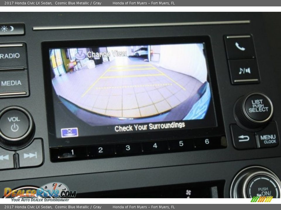 2017 Honda Civic LX Sedan Cosmic Blue Metallic / Gray Photo #15