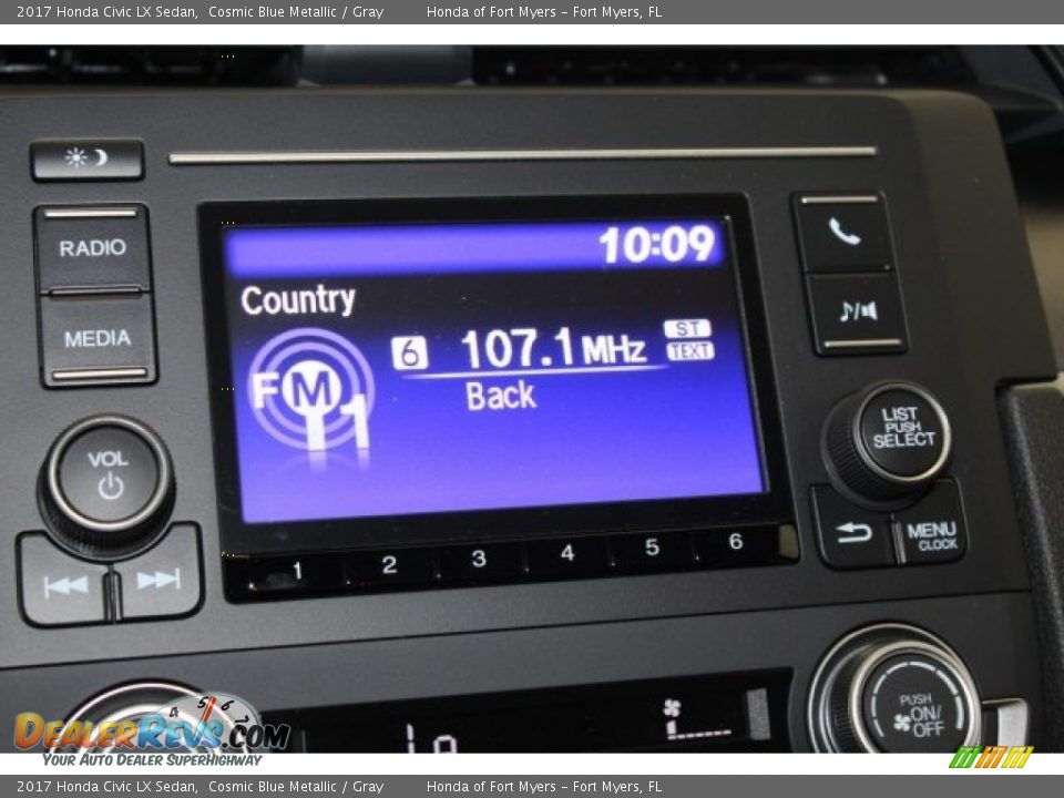 2017 Honda Civic LX Sedan Cosmic Blue Metallic / Gray Photo #16