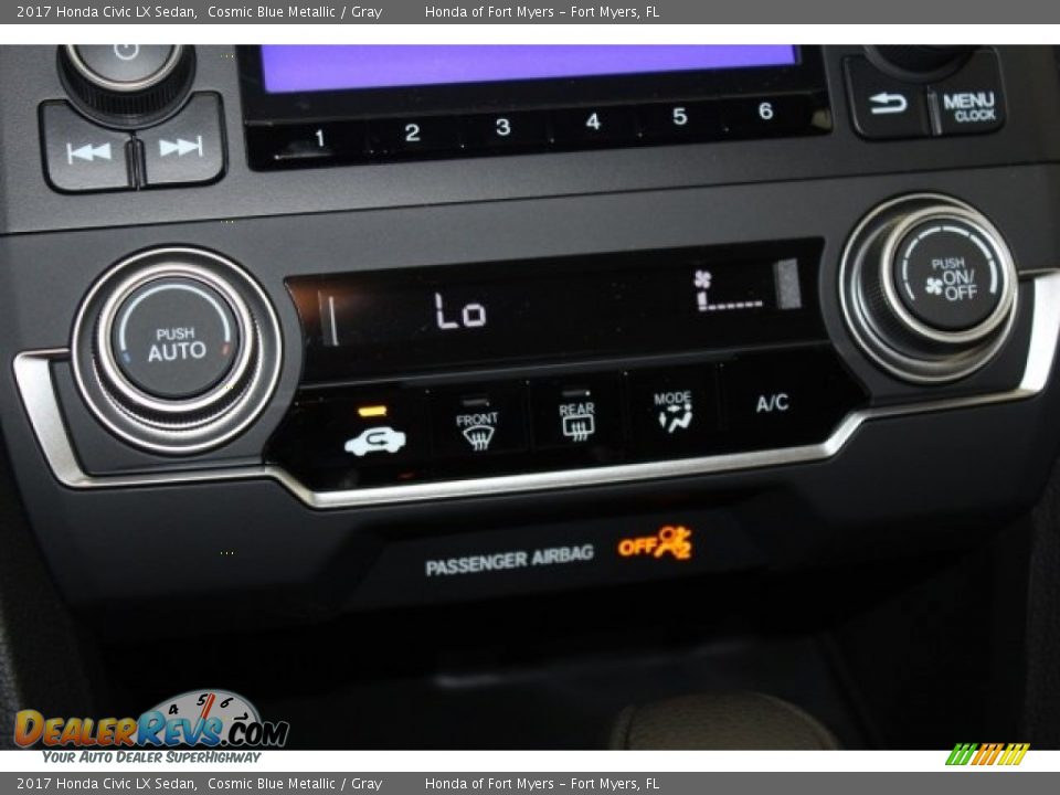 2017 Honda Civic LX Sedan Cosmic Blue Metallic / Gray Photo #17