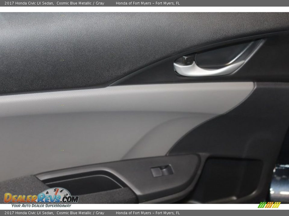2017 Honda Civic LX Sedan Cosmic Blue Metallic / Gray Photo #20