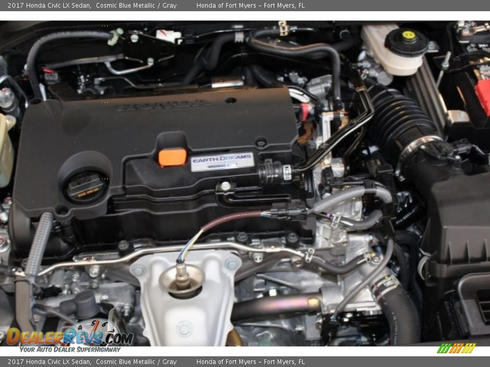 2017 Honda Civic LX Sedan Cosmic Blue Metallic / Gray Photo #23