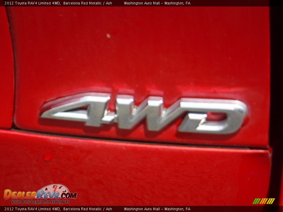 2012 Toyota RAV4 Limited 4WD Barcelona Red Metallic / Ash Photo #12
