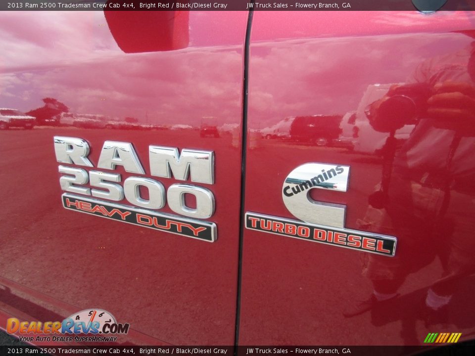 2013 Ram 2500 Tradesman Crew Cab 4x4 Bright Red / Black/Diesel Gray Photo #35
