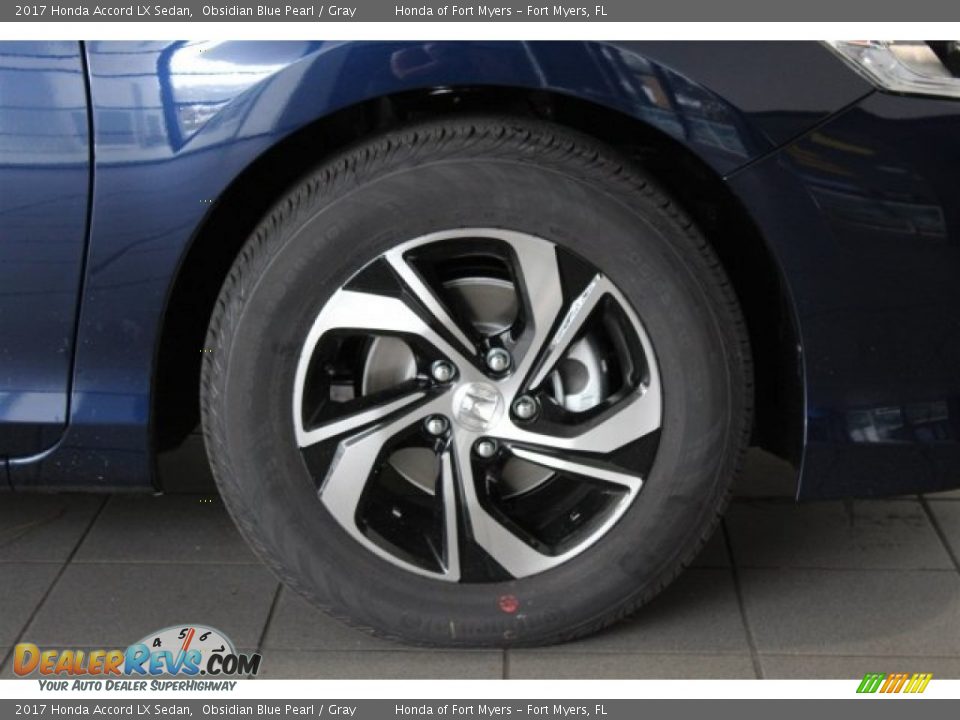 2017 Honda Accord LX Sedan Obsidian Blue Pearl / Gray Photo #2