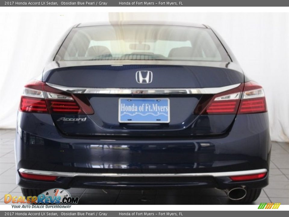 2017 Honda Accord LX Sedan Obsidian Blue Pearl / Gray Photo #6