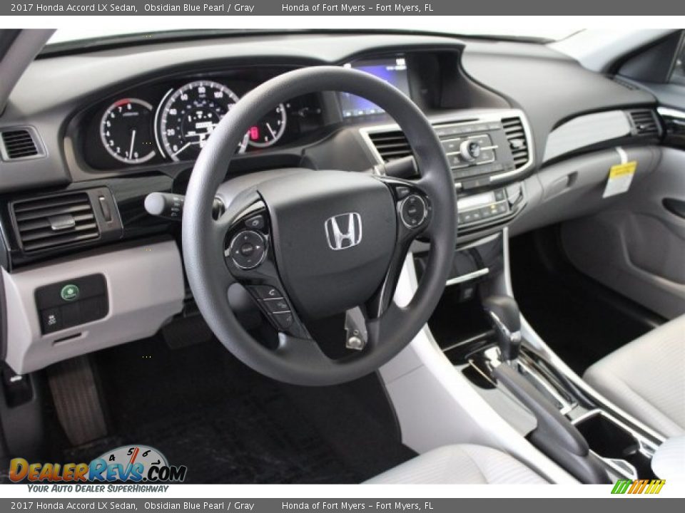 2017 Honda Accord LX Sedan Obsidian Blue Pearl / Gray Photo #10