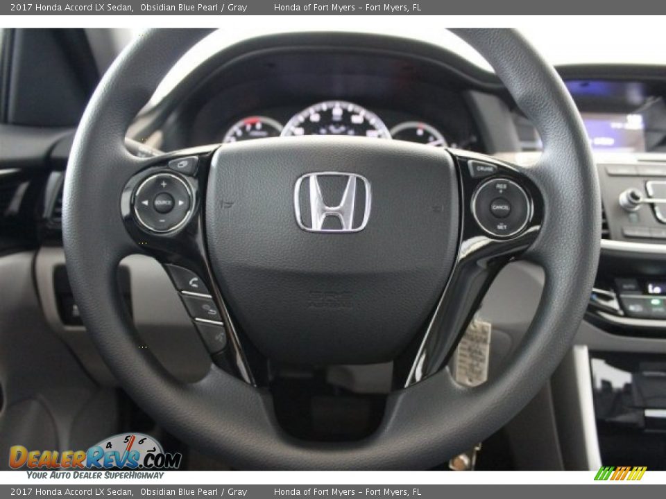 2017 Honda Accord LX Sedan Obsidian Blue Pearl / Gray Photo #11
