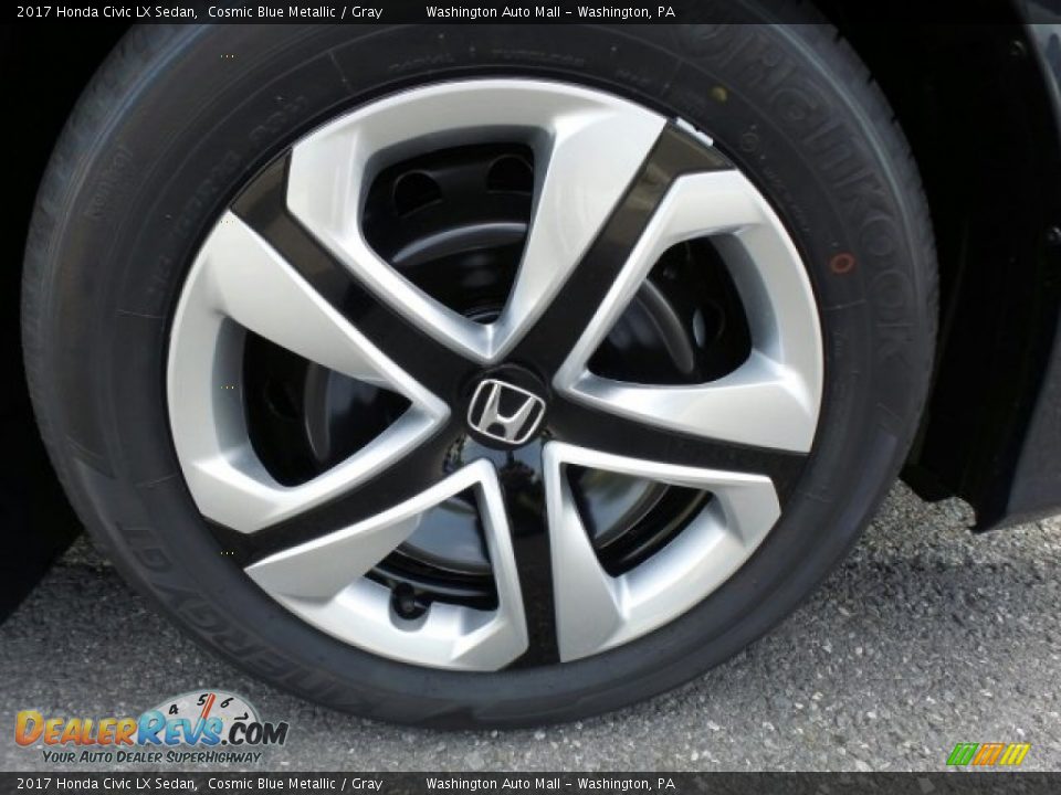 2017 Honda Civic LX Sedan Cosmic Blue Metallic / Gray Photo #3