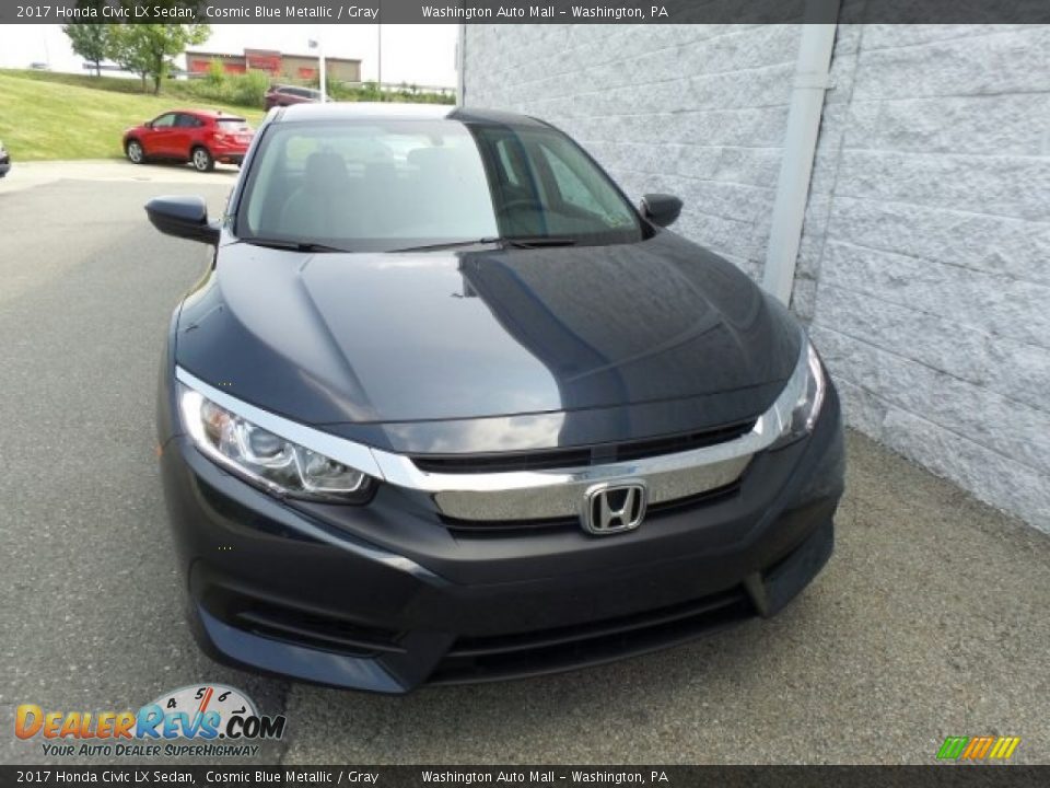 2017 Honda Civic LX Sedan Cosmic Blue Metallic / Gray Photo #4