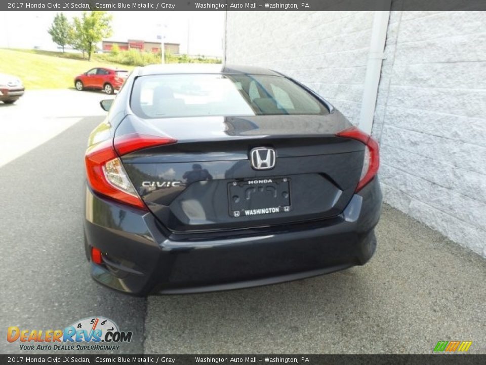 2017 Honda Civic LX Sedan Cosmic Blue Metallic / Gray Photo #7
