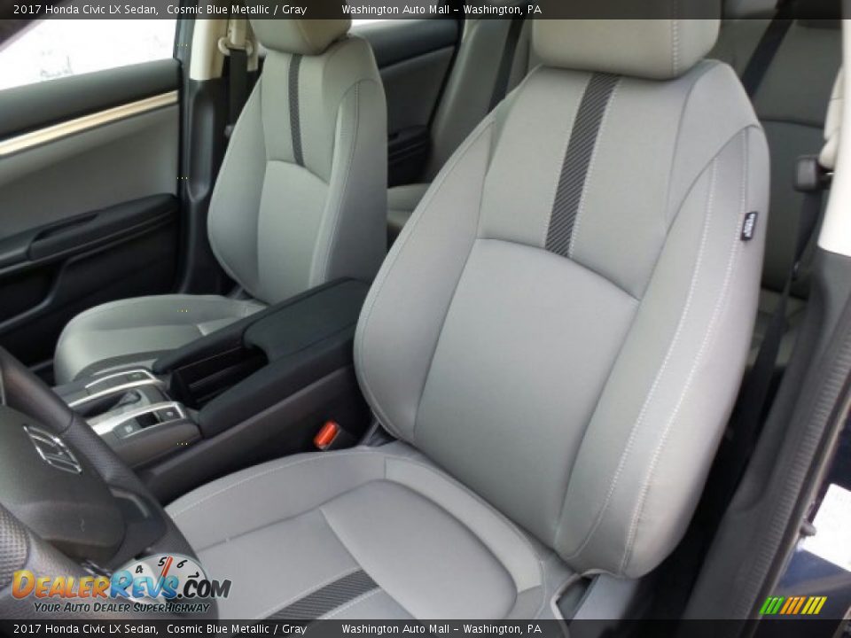 2017 Honda Civic LX Sedan Cosmic Blue Metallic / Gray Photo #10