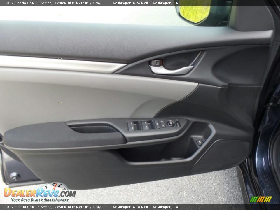 2017 Honda Civic LX Sedan Cosmic Blue Metallic / Gray Photo #14