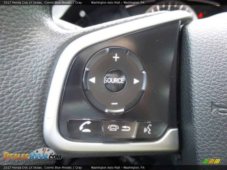 2017 Honda Civic LX Sedan Cosmic Blue Metallic / Gray Photo #19