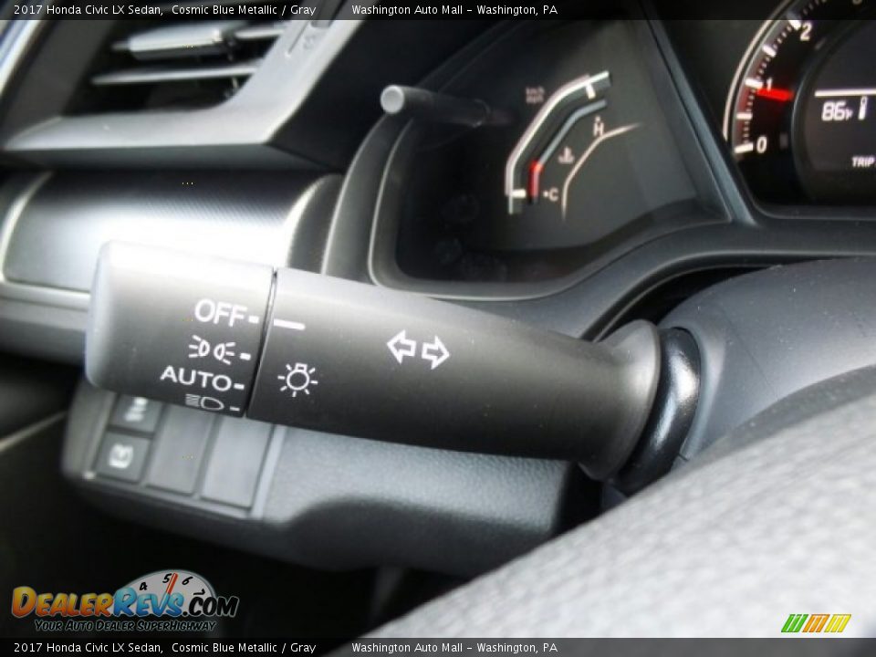 2017 Honda Civic LX Sedan Cosmic Blue Metallic / Gray Photo #20