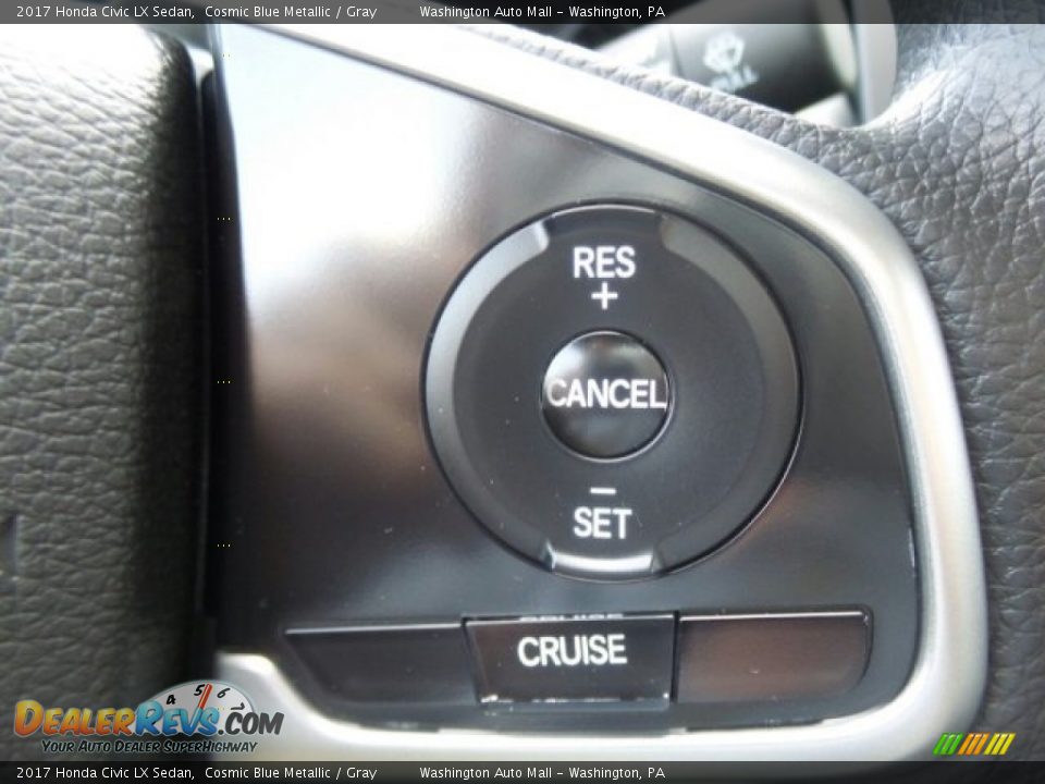 2017 Honda Civic LX Sedan Cosmic Blue Metallic / Gray Photo #21