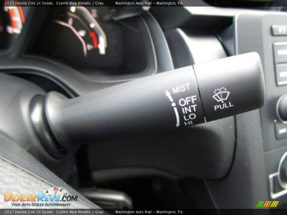 2017 Honda Civic LX Sedan Cosmic Blue Metallic / Gray Photo #22