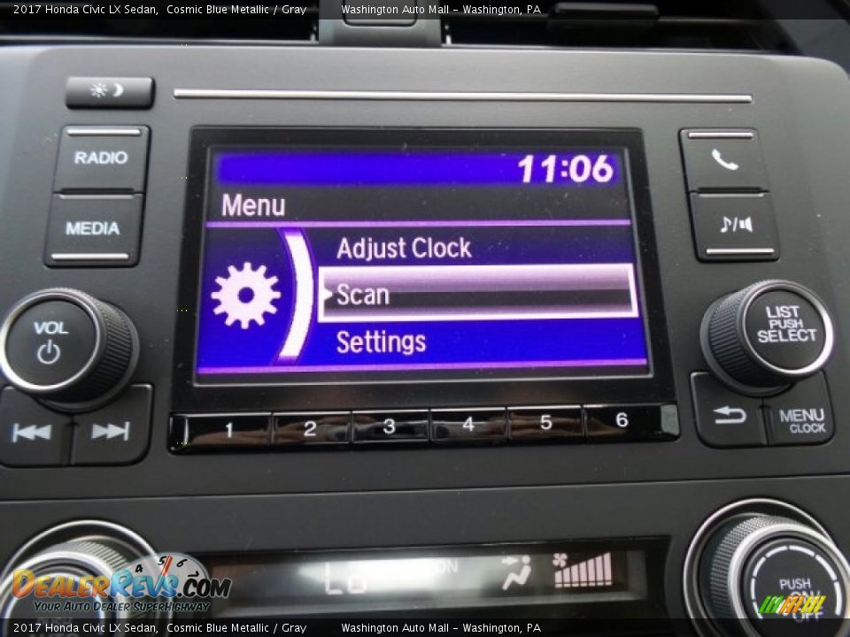 2017 Honda Civic LX Sedan Cosmic Blue Metallic / Gray Photo #24