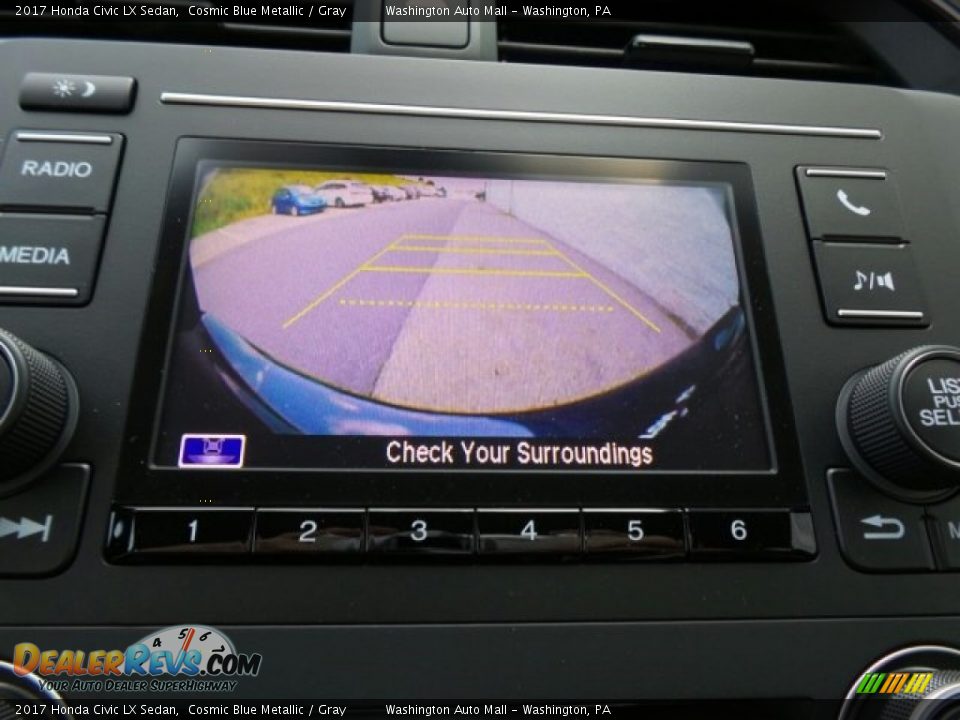 2017 Honda Civic LX Sedan Cosmic Blue Metallic / Gray Photo #27