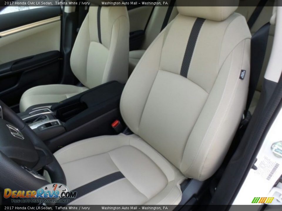 2017 Honda Civic LX Sedan Taffeta White / Ivory Photo #10