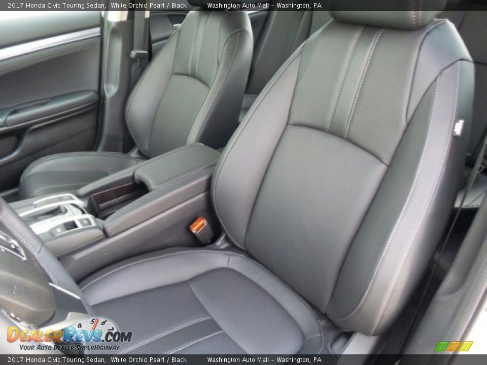 2017 Honda Civic Touring Sedan White Orchid Pearl / Black Photo #10