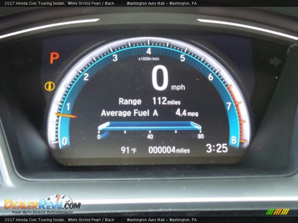 2017 Honda Civic Touring Sedan White Orchid Pearl / Black Photo #18