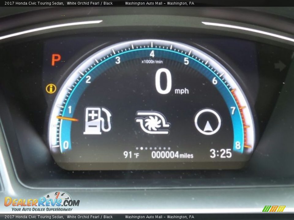2017 Honda Civic Touring Sedan White Orchid Pearl / Black Photo #19