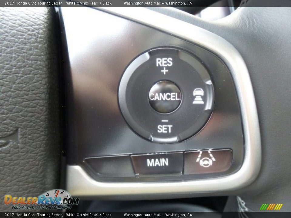 2017 Honda Civic Touring Sedan White Orchid Pearl / Black Photo #24
