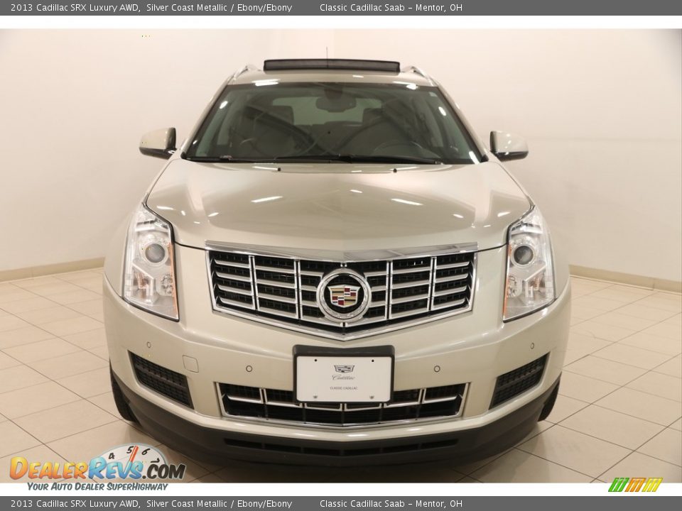 2013 Cadillac SRX Luxury AWD Silver Coast Metallic / Ebony/Ebony Photo #2