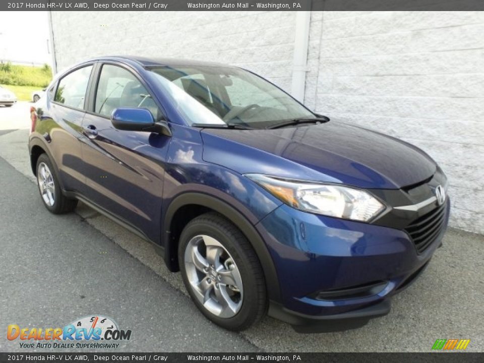 2017 Honda HR-V LX AWD Deep Ocean Pearl / Gray Photo #1