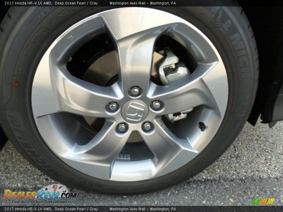 2017 Honda HR-V LX AWD Deep Ocean Pearl / Gray Photo #3