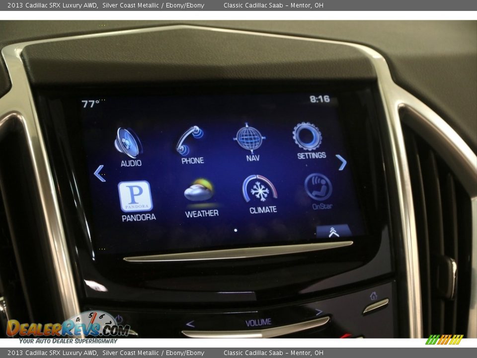 2013 Cadillac SRX Luxury AWD Silver Coast Metallic / Ebony/Ebony Photo #9