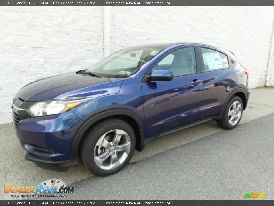 2017 Honda HR-V LX AWD Deep Ocean Pearl / Gray Photo #5