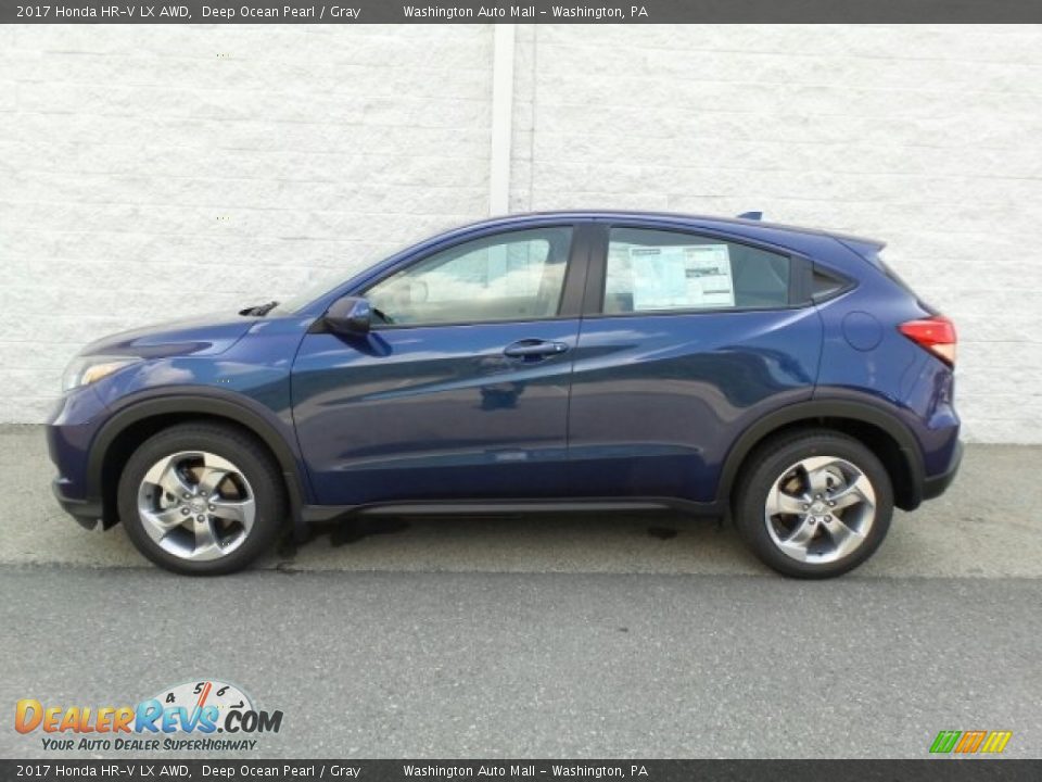 2017 Honda HR-V LX AWD Deep Ocean Pearl / Gray Photo #6