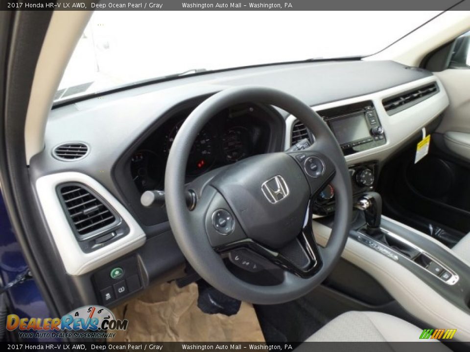 2017 Honda HR-V LX AWD Deep Ocean Pearl / Gray Photo #9