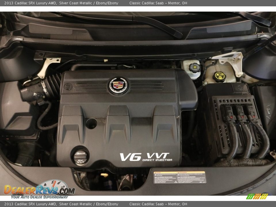 2013 Cadillac SRX Luxury AWD Silver Coast Metallic / Ebony/Ebony Photo #15