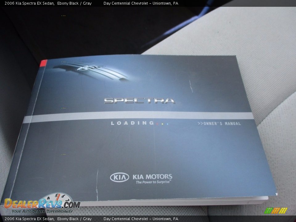 2006 Kia Spectra EX Sedan Ebony Black / Gray Photo #36