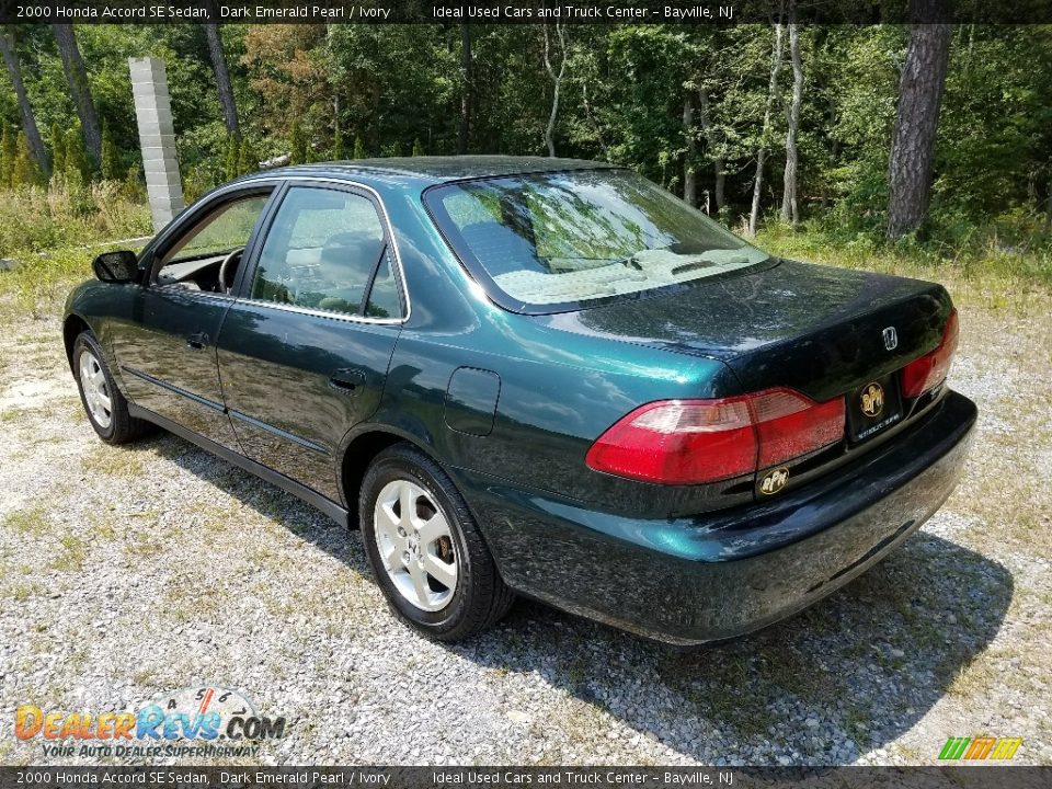 2000 Honda Accord SE Sedan Dark Emerald Pearl / Ivory Photo #4