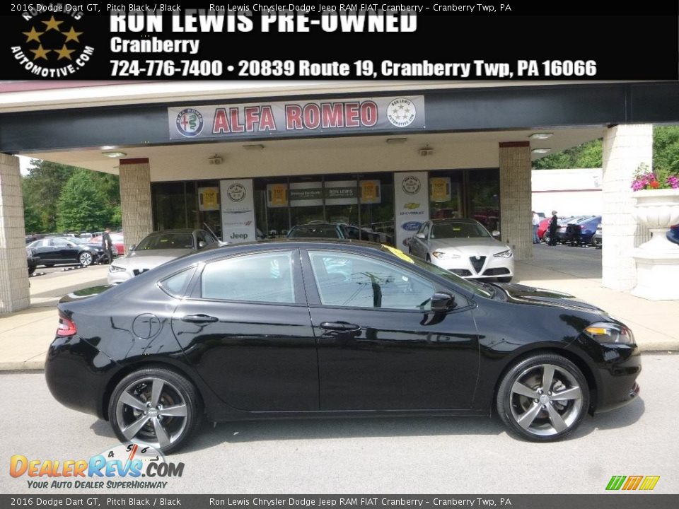 2016 Dodge Dart GT Pitch Black / Black Photo #1