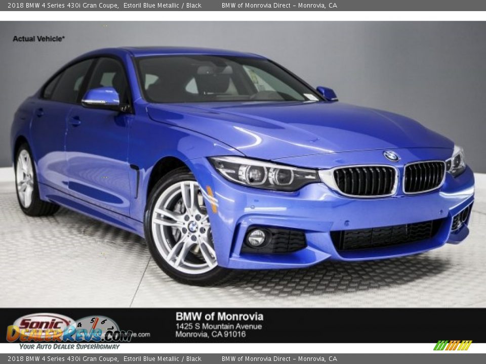 2018 BMW 4 Series 430i Gran Coupe Estoril Blue Metallic / Black Photo #1
