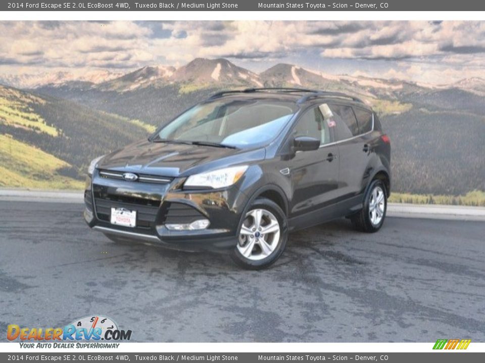 2014 Ford Escape SE 2.0L EcoBoost 4WD Tuxedo Black / Medium Light Stone Photo #5