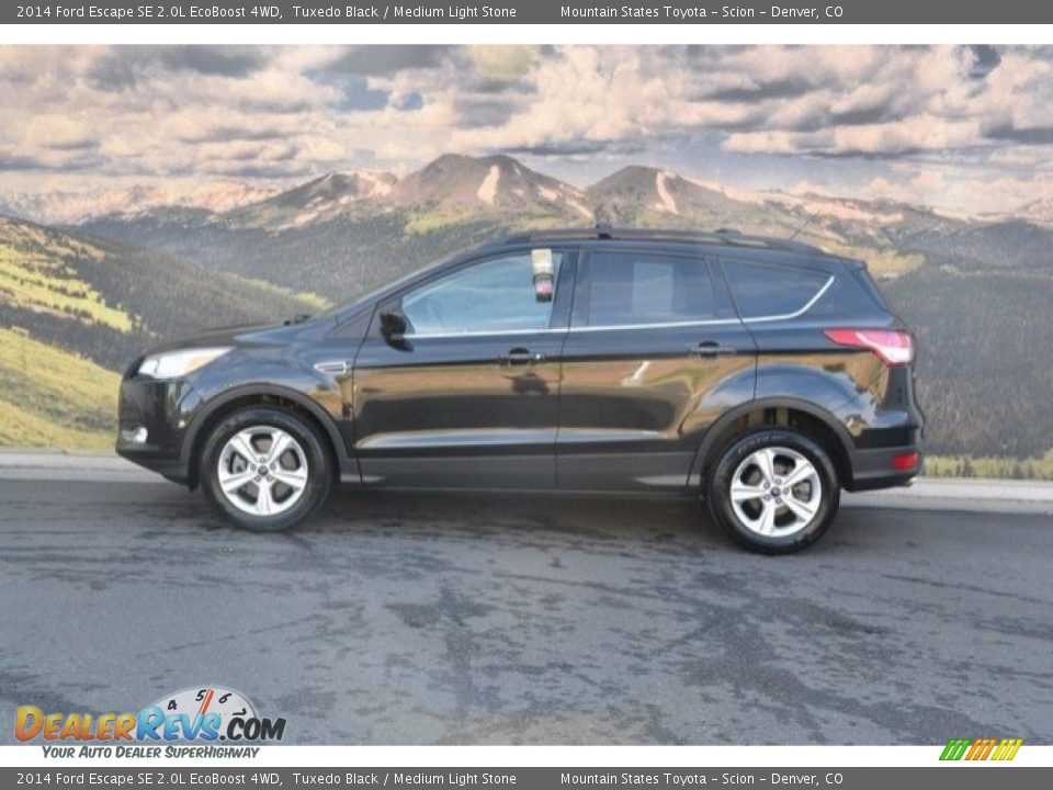 2014 Ford Escape SE 2.0L EcoBoost 4WD Tuxedo Black / Medium Light Stone Photo #6