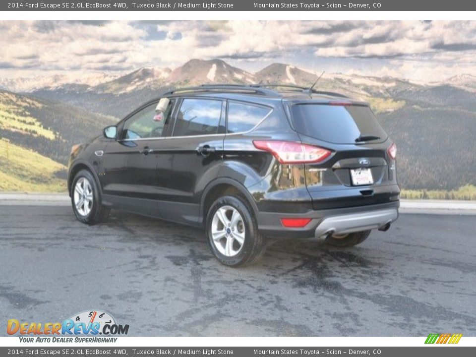 2014 Ford Escape SE 2.0L EcoBoost 4WD Tuxedo Black / Medium Light Stone Photo #8