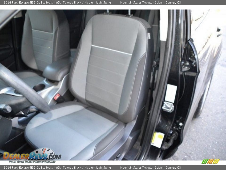2014 Ford Escape SE 2.0L EcoBoost 4WD Tuxedo Black / Medium Light Stone Photo #12