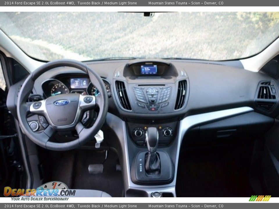 2014 Ford Escape SE 2.0L EcoBoost 4WD Tuxedo Black / Medium Light Stone Photo #13